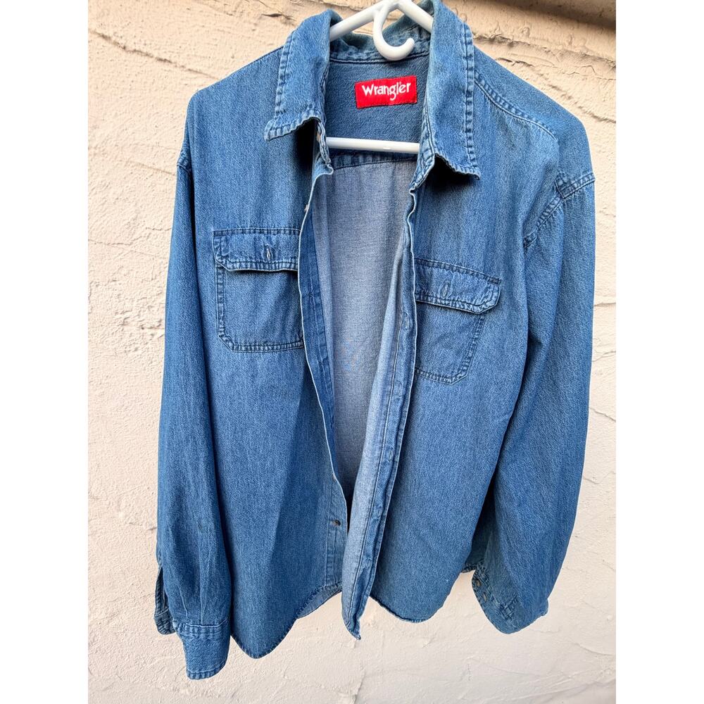Vintage Wrangler Denim Button-Up Shirt Men’s size: 2XL